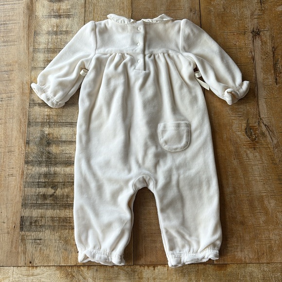 Janie and Jack Cream Baby Girl One Piece 3-6m - Picture 5 of 6